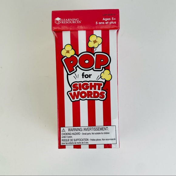 LEARNING RESOURCES Pop for Sight Words, LSP 8430-S Word Cards Ages 5 & up Sealed - Picture 1 of 7